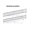 Barierka przednia niska 6,5 cm. do modułu 97,8 cm.